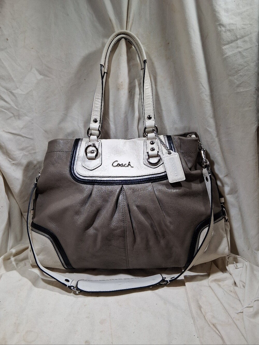Coach all leather Ashley spectator carryall satchel or shoulder bag